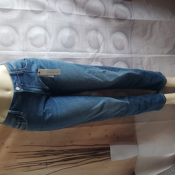 New Calvin Klein Slim Boyfriend Blue Jeans Size 31 - Picture 1 of 8